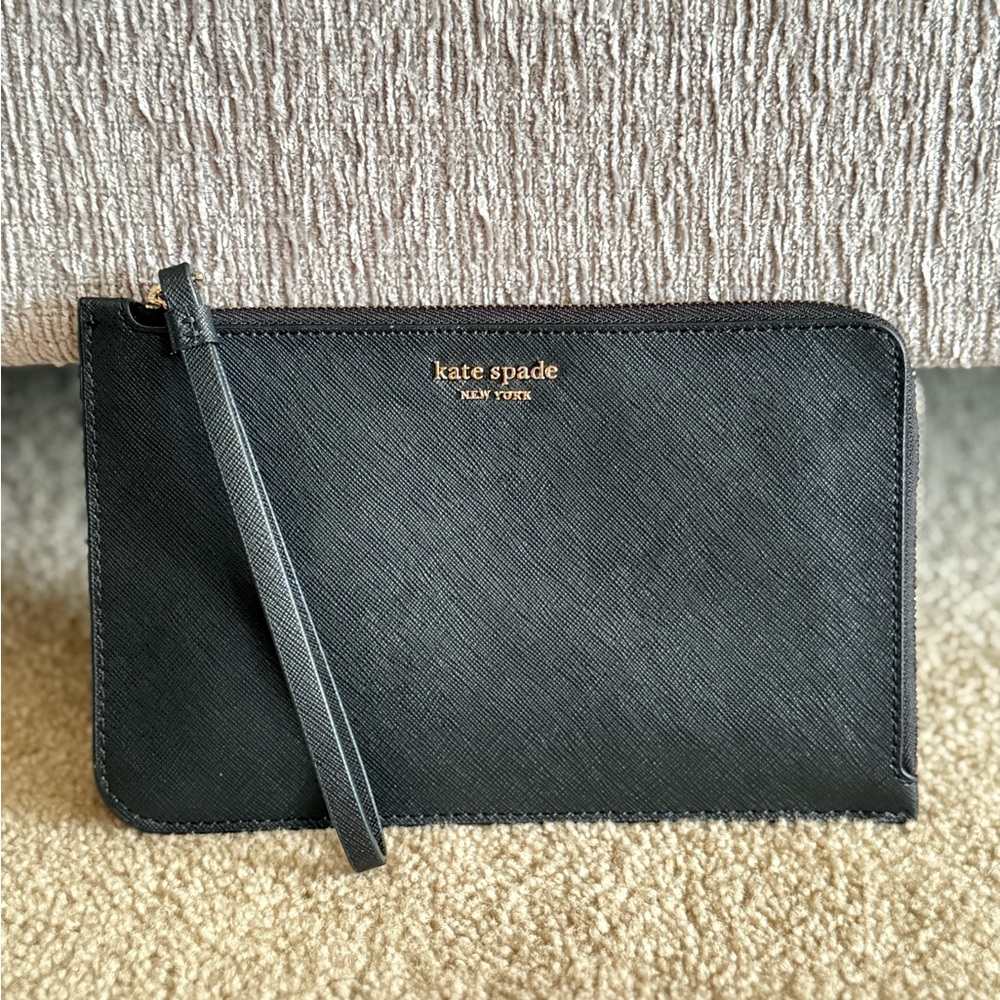 Kate Spade Charcoal Zip Pouch